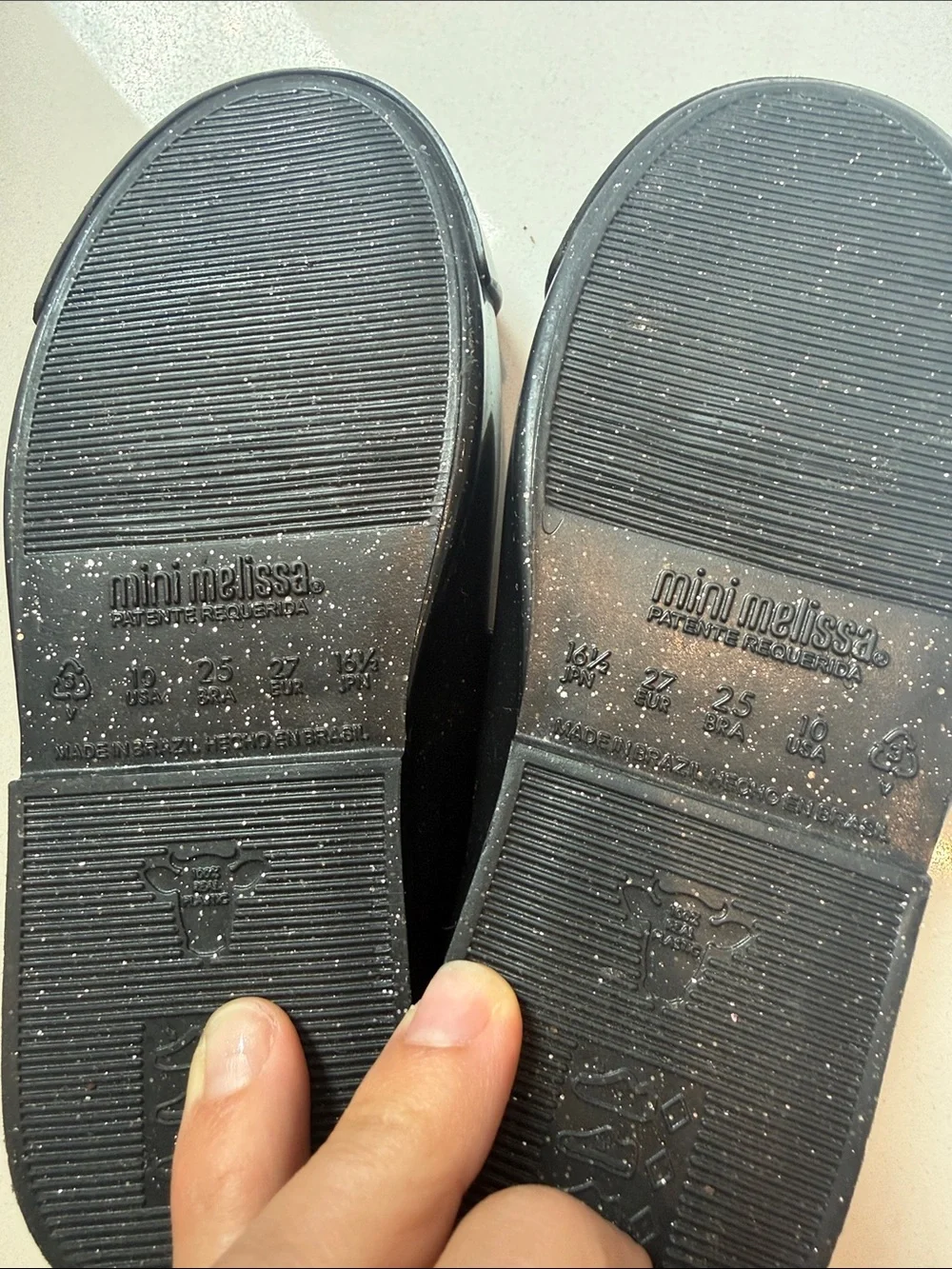 Mini Melissa Black Mary-Jane Like New size 10